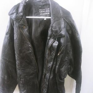Black leather jacket